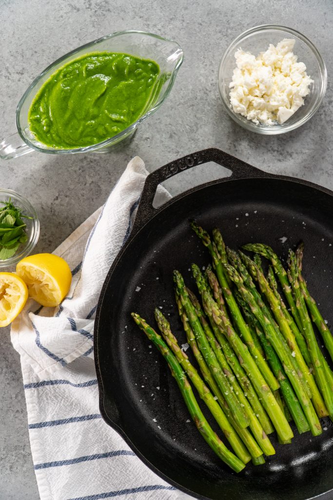 Asparagus with Spring Pea Puree