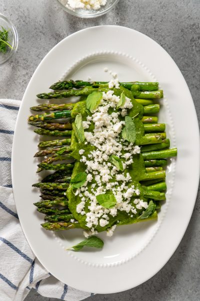 Asparagus with Spring Pea Puree