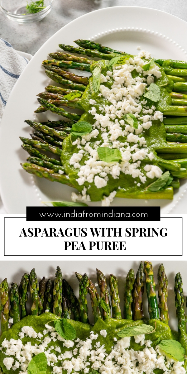 Asparagus with Spring Pea Puree - India from Indiana