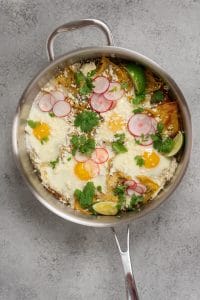 Easy Baked Chilaquiles Verdes with Toppings