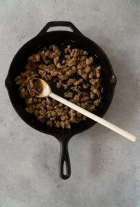 Browning Sausage in Skillet